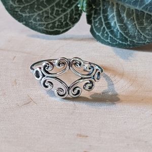 925 Sterling Silver Ring Swirl Size 6, 7 Women's Jewelry